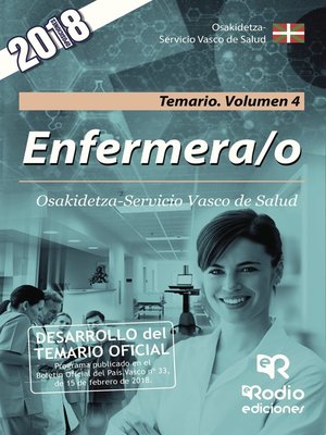 cover image of Enfermera/o. Osakidetza-Servicio Vasco de Salud. Temario. Volumen 4